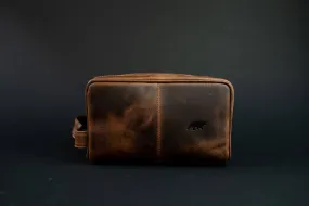 Leather Dopp Bag - Dark Walnut