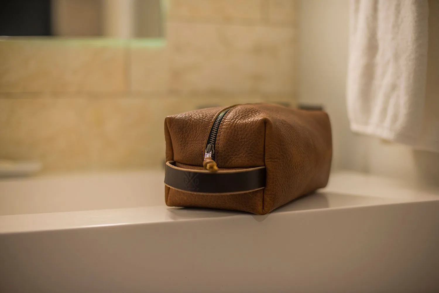 LEATHER SHAVE KIT | LEATHER TOILETRY BAG | LEATHER DOPP KIT