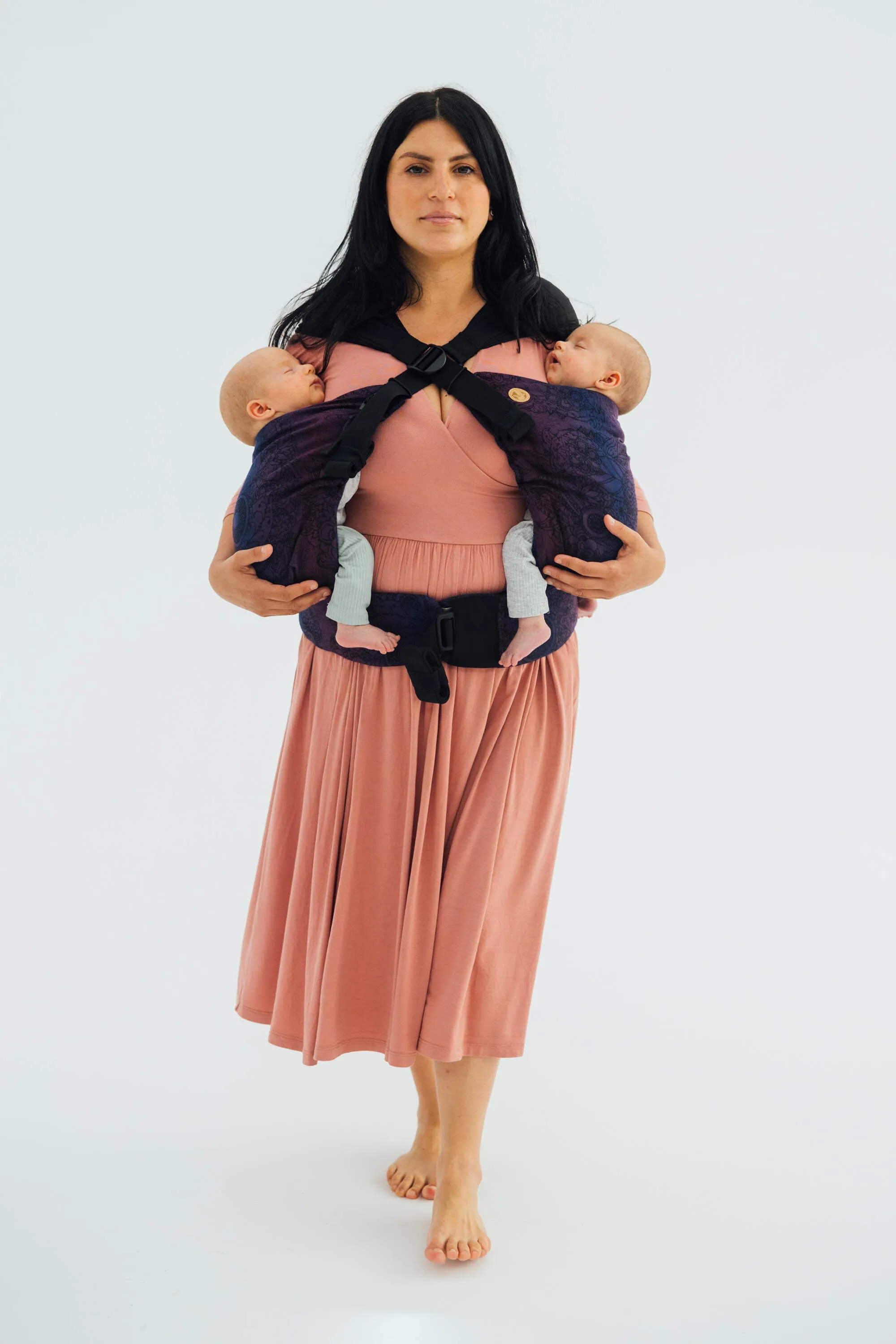 LennyLamb LennyTwin Baby Carrier Wild Wine Bouquet