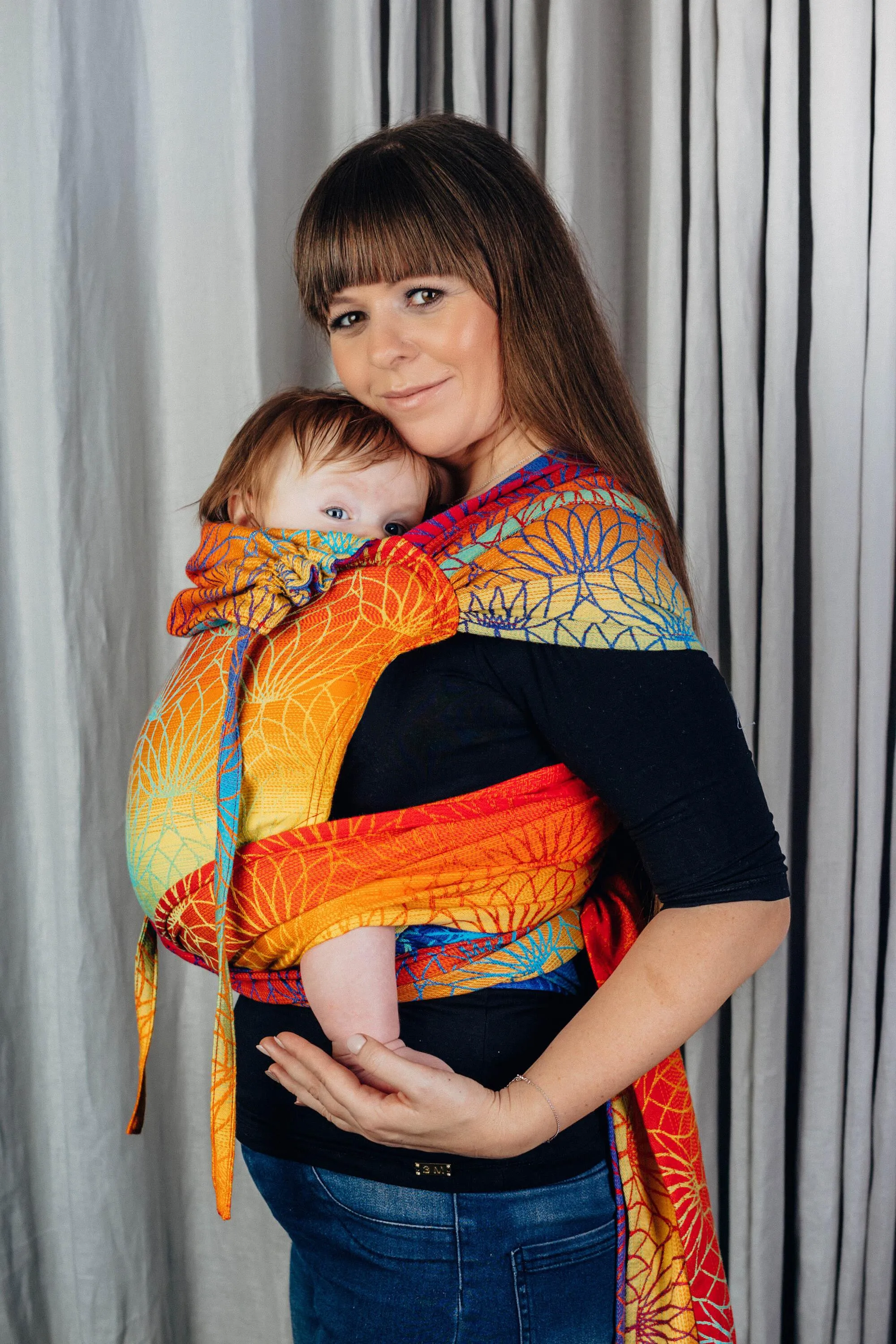 LennyLamb Wrap-Tai Baby Carrier Toddler Rainbow Lotus