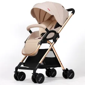 Lightweight Portable Baby Stroller With Large Storage Bag,Sunshade Folding Baby Carriage,High Landscape Prams Baby Strollers