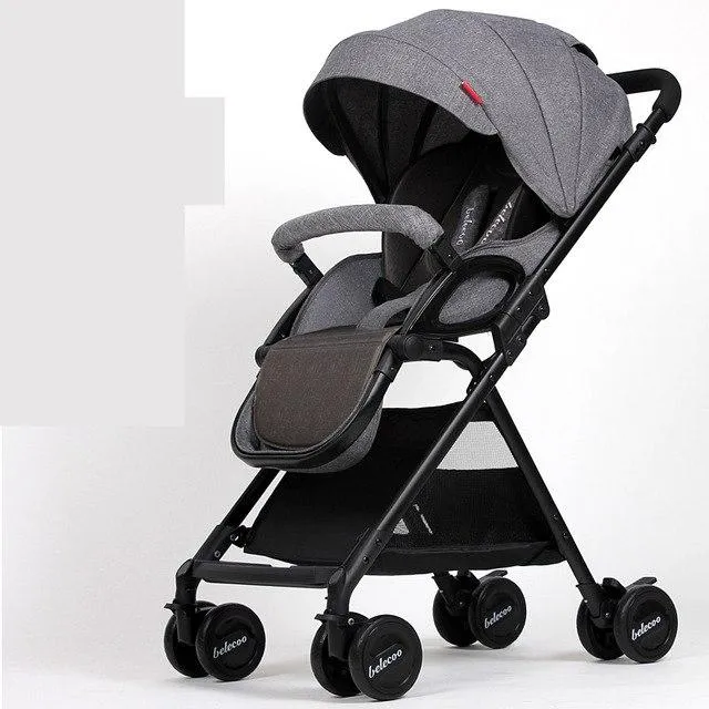 Lightweight Portable Baby Stroller With Large Storage Bag,Sunshade Folding Baby Carriage,High Landscape Prams Baby Strollers