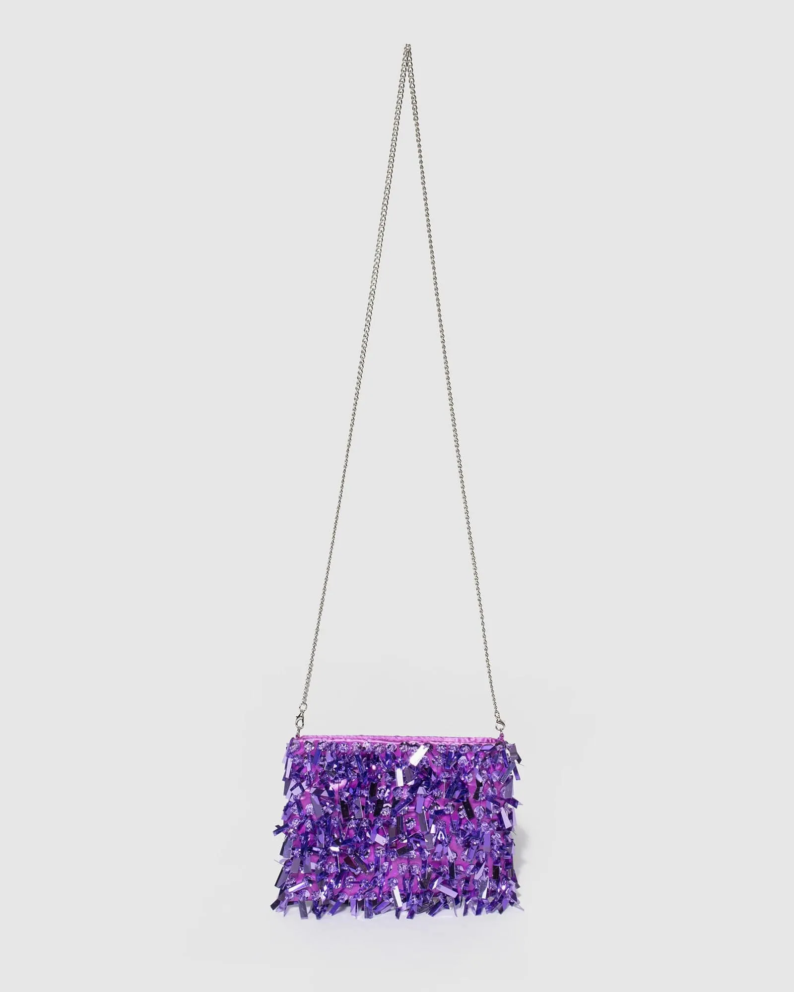 Lilac Peta Fringe Crossbody Bag