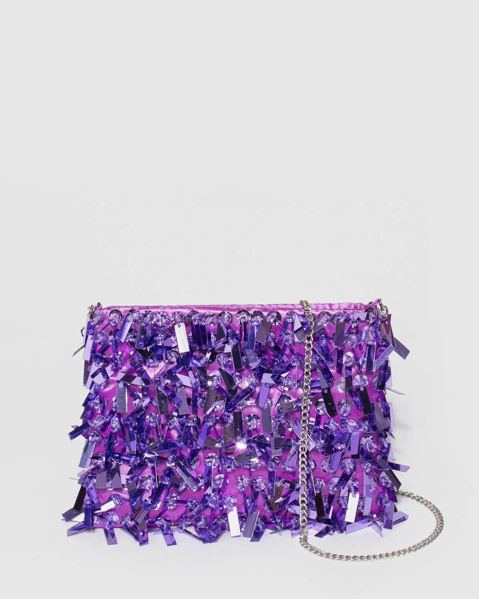 Lilac Peta Fringe Crossbody Bag