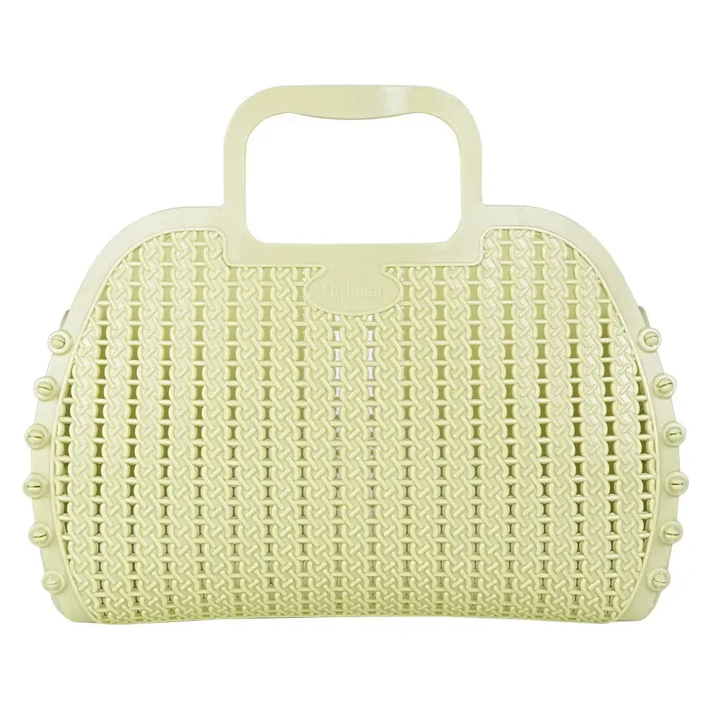 Lime Cream Foldable Mini Plastic Women's Tote Bag