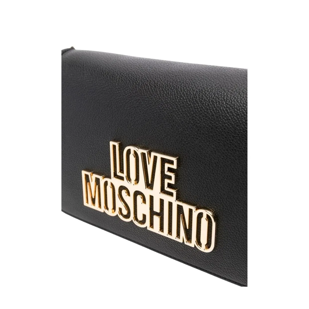 Love Moschino Gold-Tone Logo Black Shoulder Bag