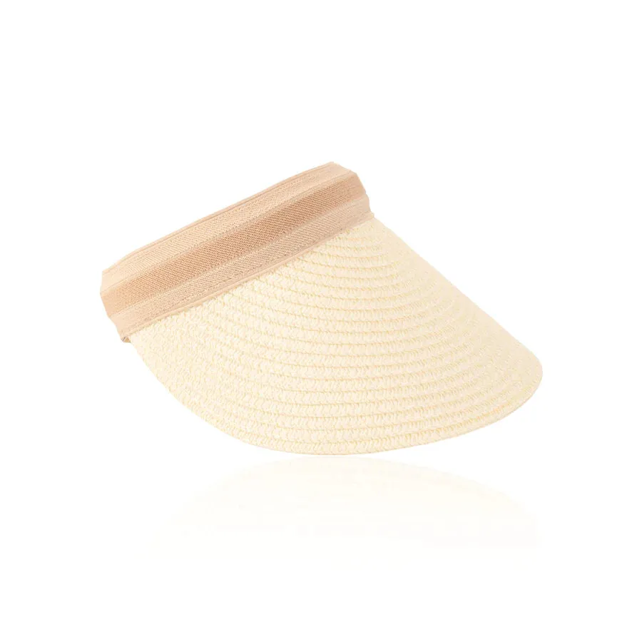 Lula Raffia Visor - Cream