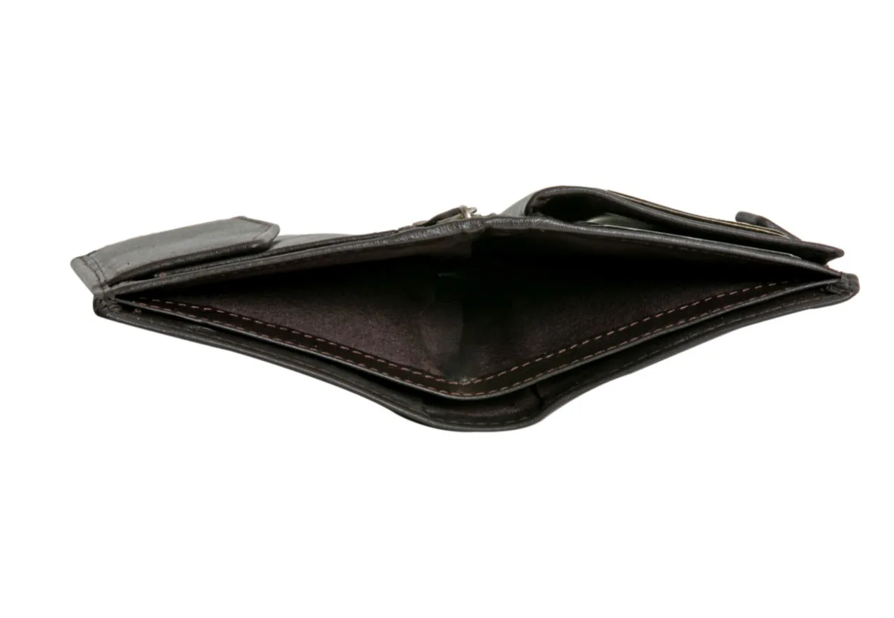 MENS LEATHER WALLET 95416 (BROWN)