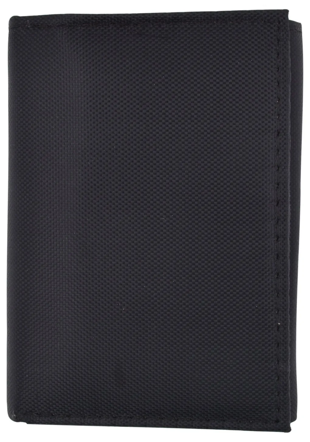 Men's Nylon Black Classic Trifold Credit Card ID Wallet with Leather Interior T55LI