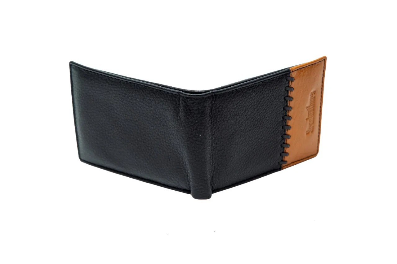 MENS WALLET 92918 (BLACK WITH TAN)