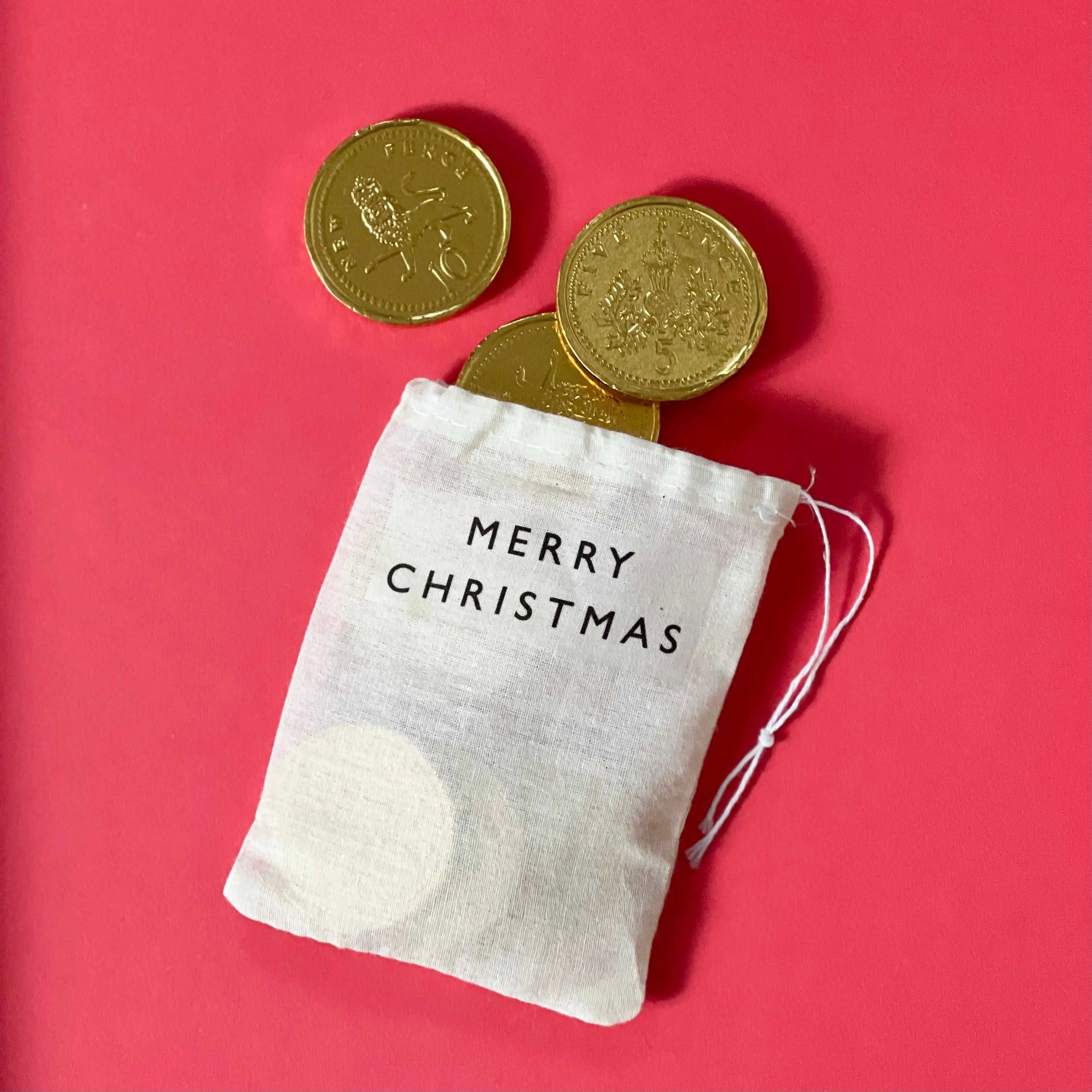 Mini Christmas Bag Of Chocolate Coins