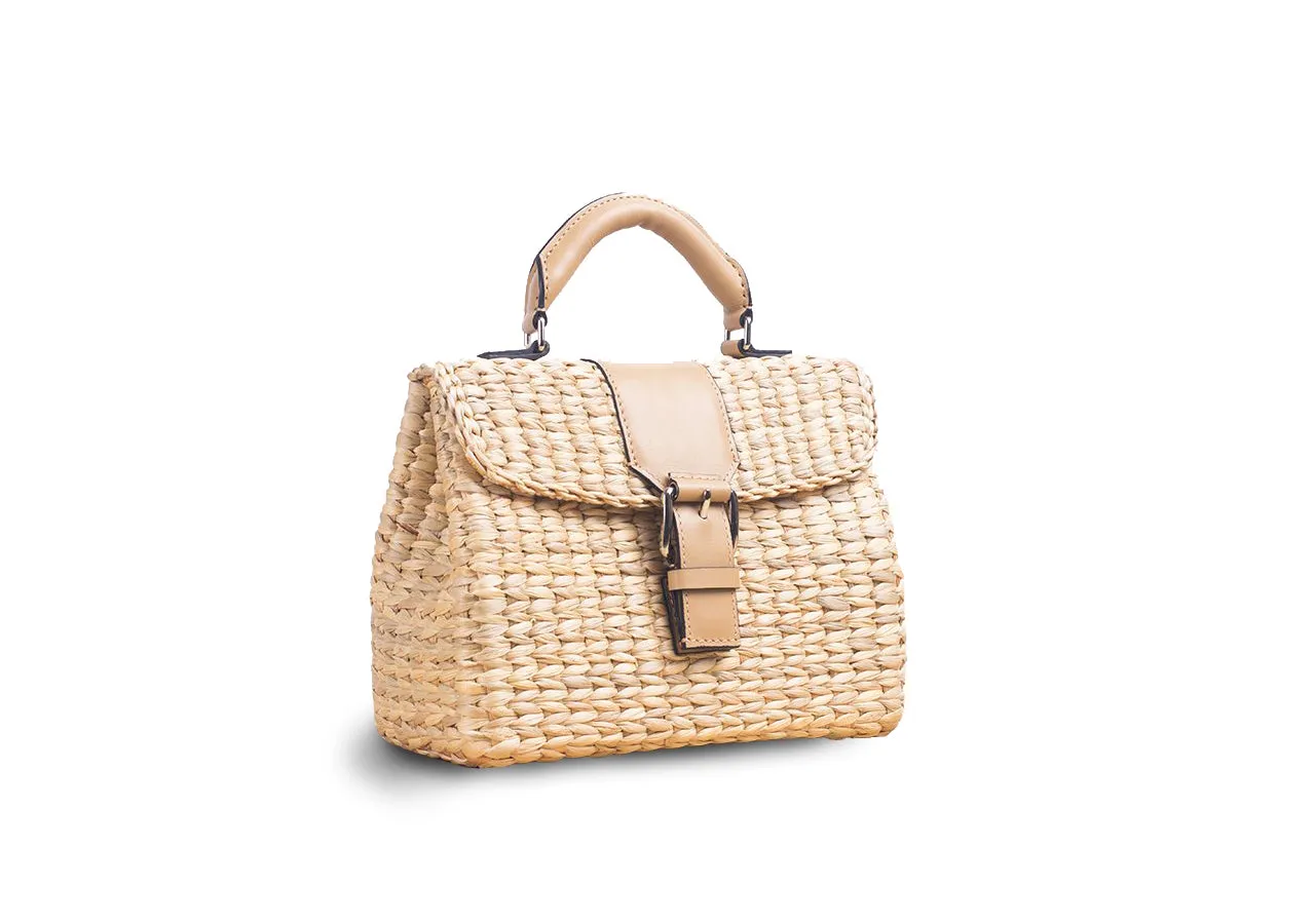 MINI VIPHA WICKER BAG (Nude)