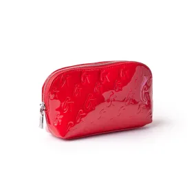 MONOGRAM COSMETIC POUCH - MIRROR RED