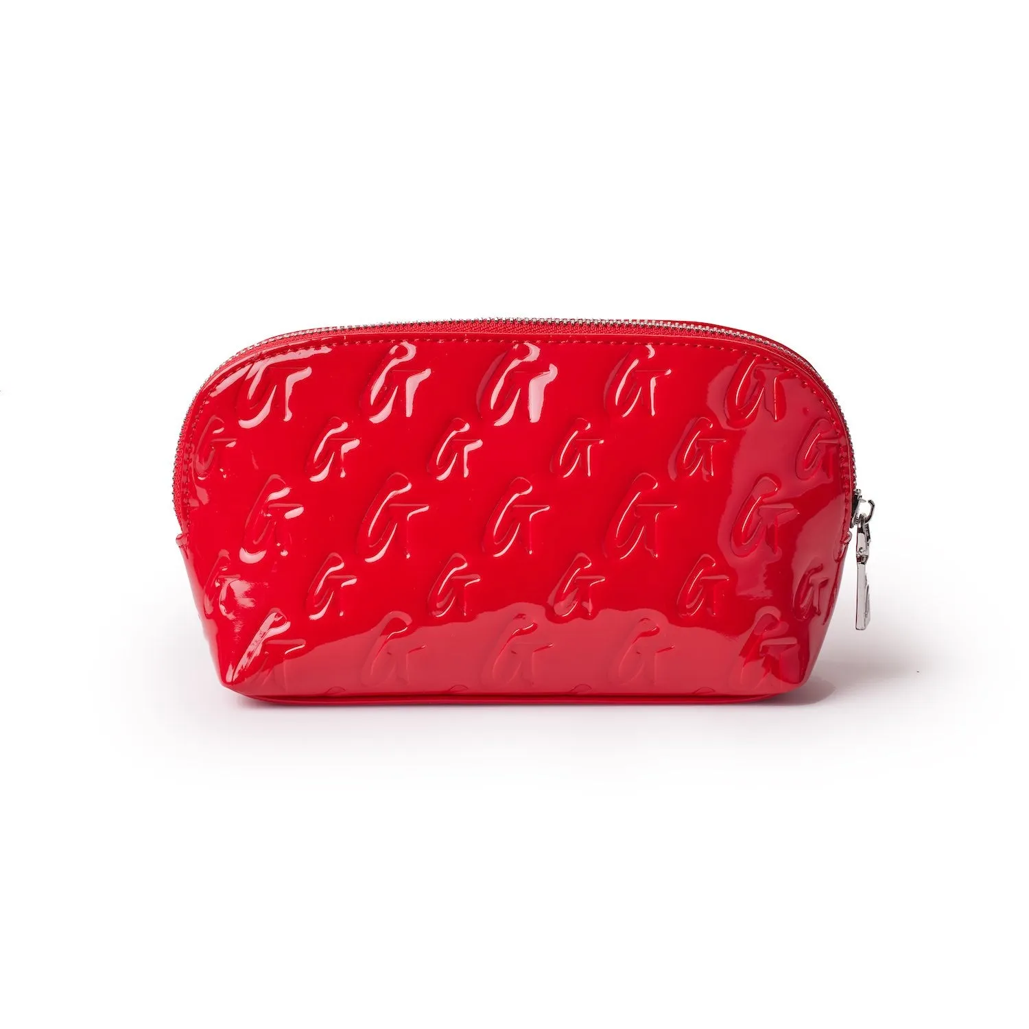 MONOGRAM COSMETIC POUCH - MIRROR RED