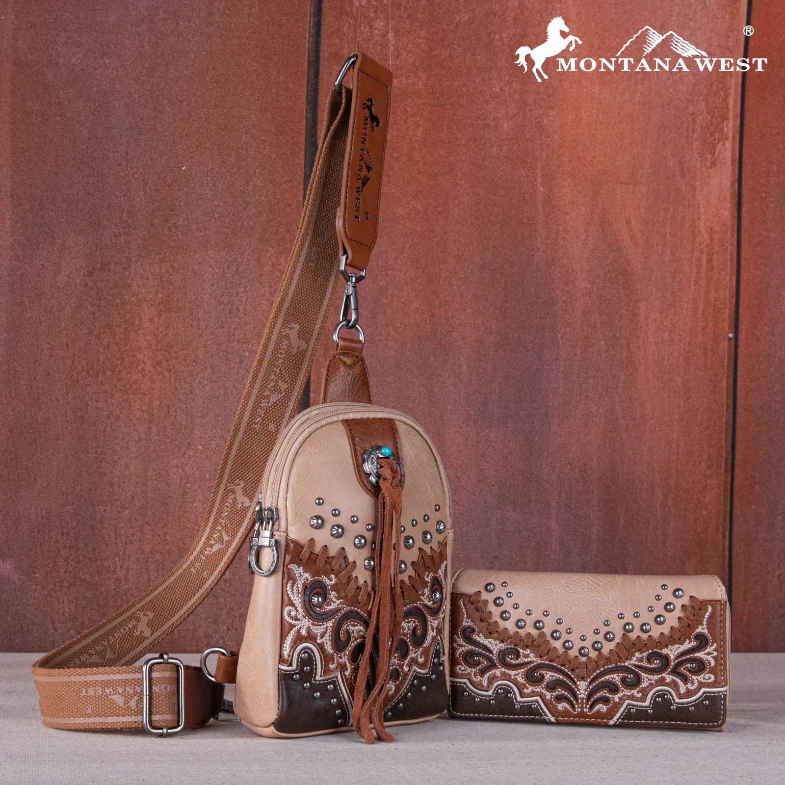 Montana West Studed Crossbody Sling Bag Collection