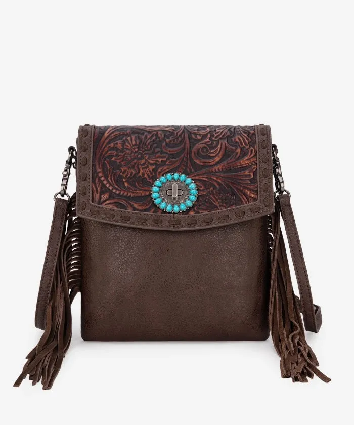 Montana West Tooled Concho Crossbody