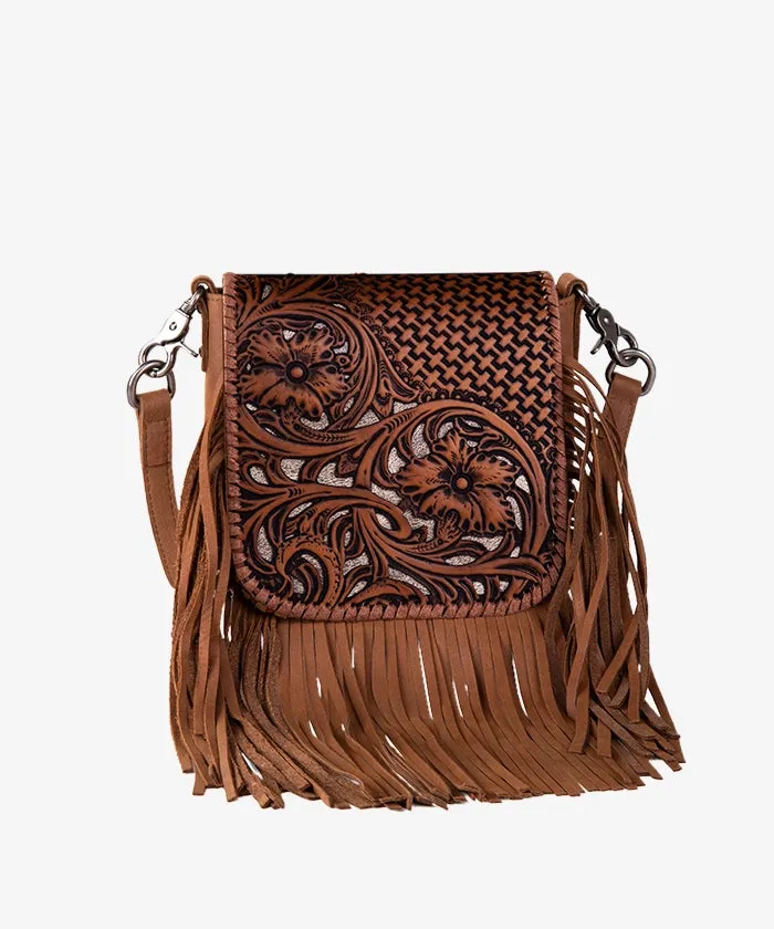 Montana West Tooled Fringe Crossbody Bag