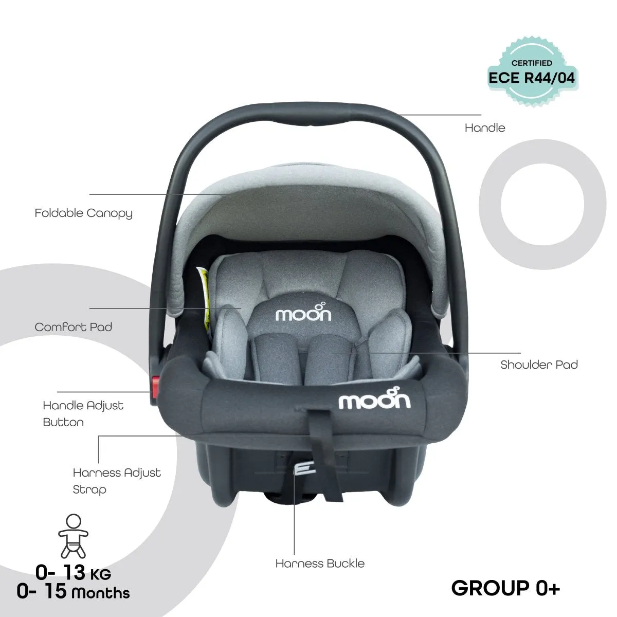 Moon Bibo Infant Carrier Grey