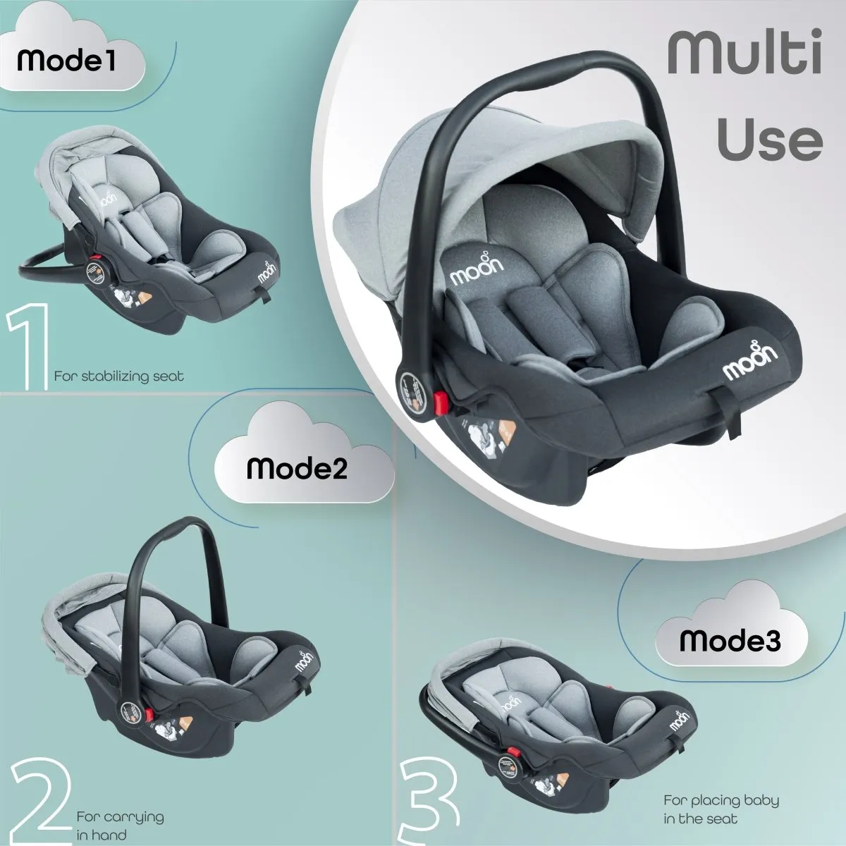 Moon Bibo Infant Carrier Grey