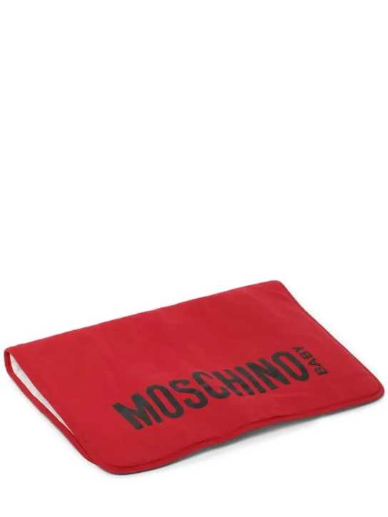 Moschino   Printed cotton changing bag w/ mat 