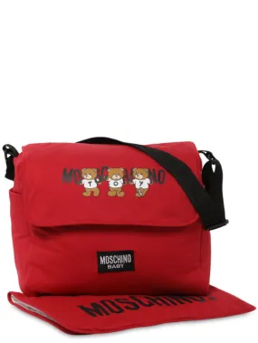 Moschino   Printed cotton changing bag w/ mat 