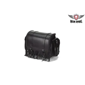 Motorcycle Sissy Bar Bag With Braid & Fringe