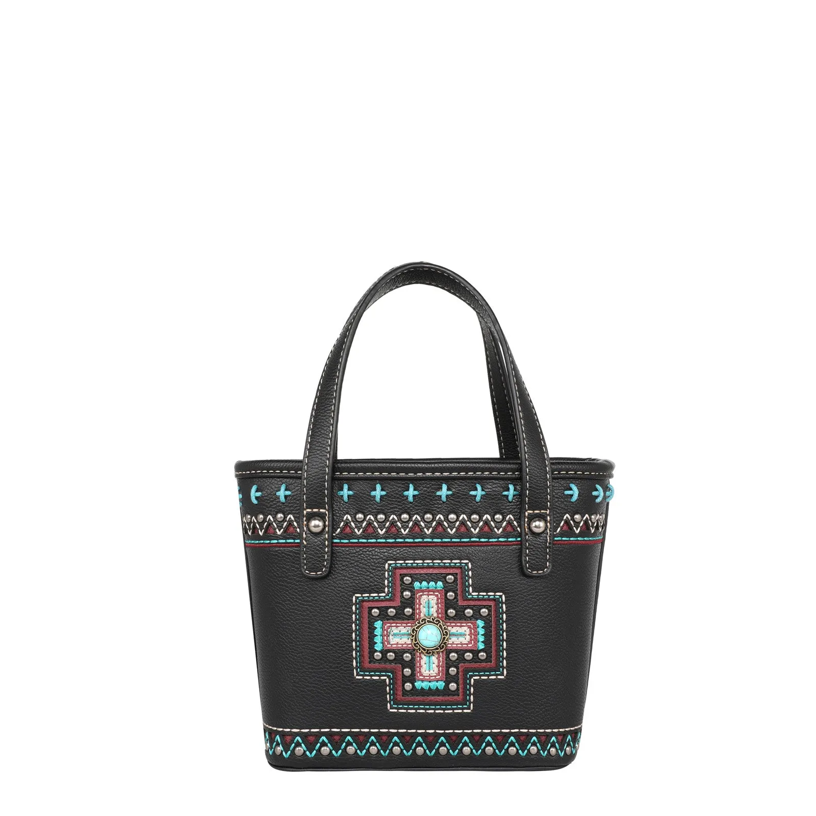 MW1199-923 Montana West Concho Collection Small Tote/Crossbody