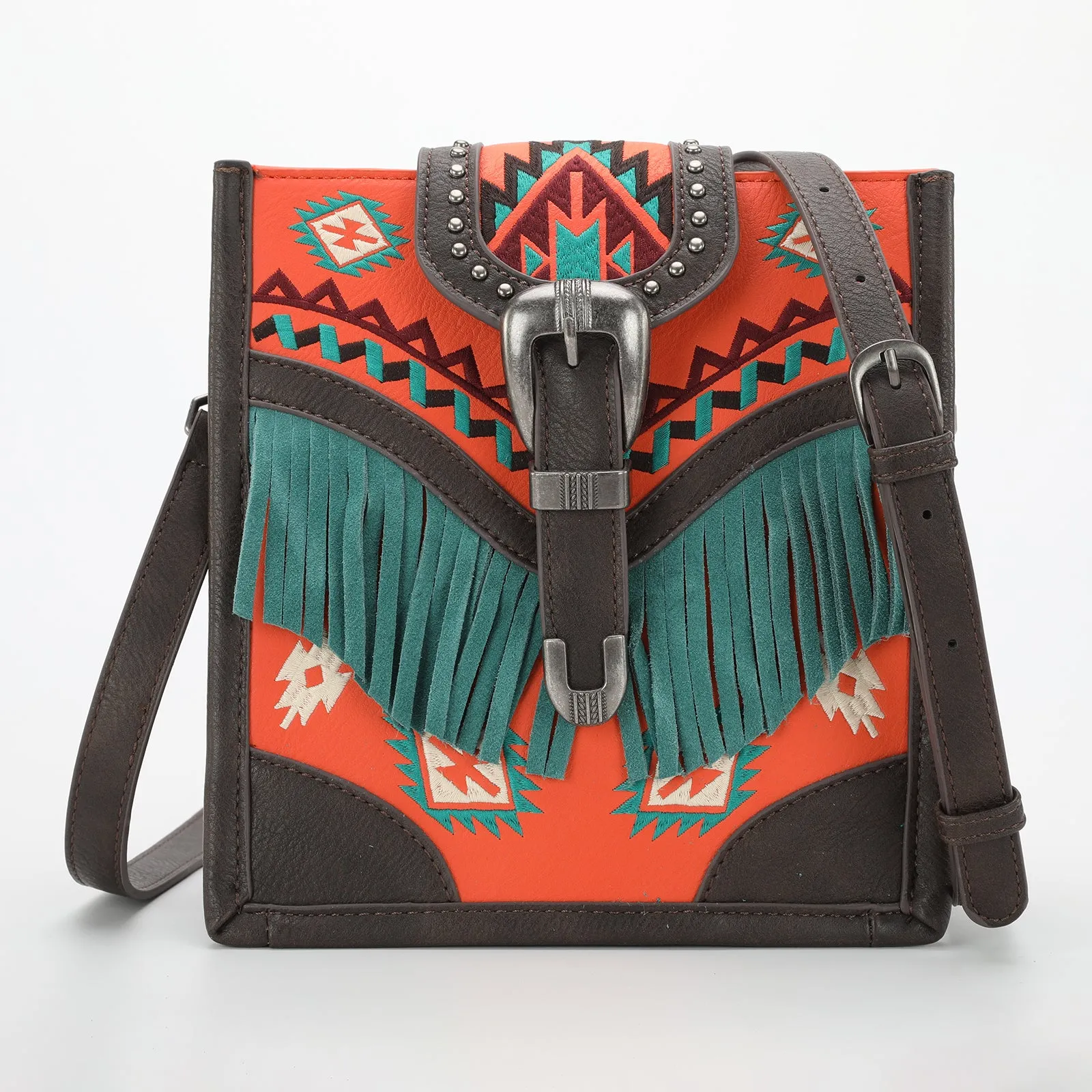 MW1294-9361  Montana West Buckle Collection Crossbody Bag