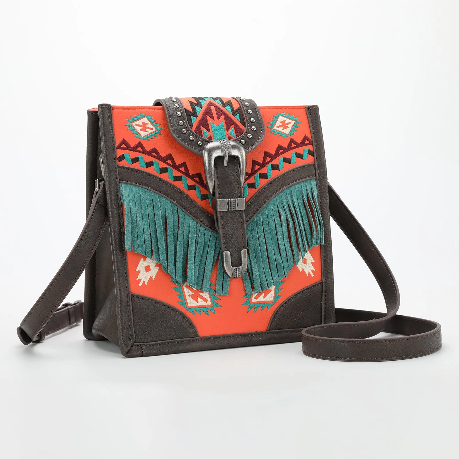 MW1294-9361  Montana West Buckle Collection Crossbody Bag