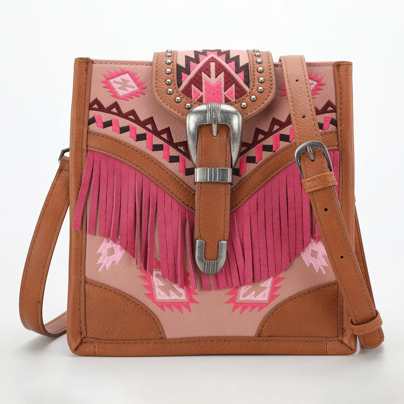 MW1294-9361  Montana West Buckle Collection Crossbody Bag