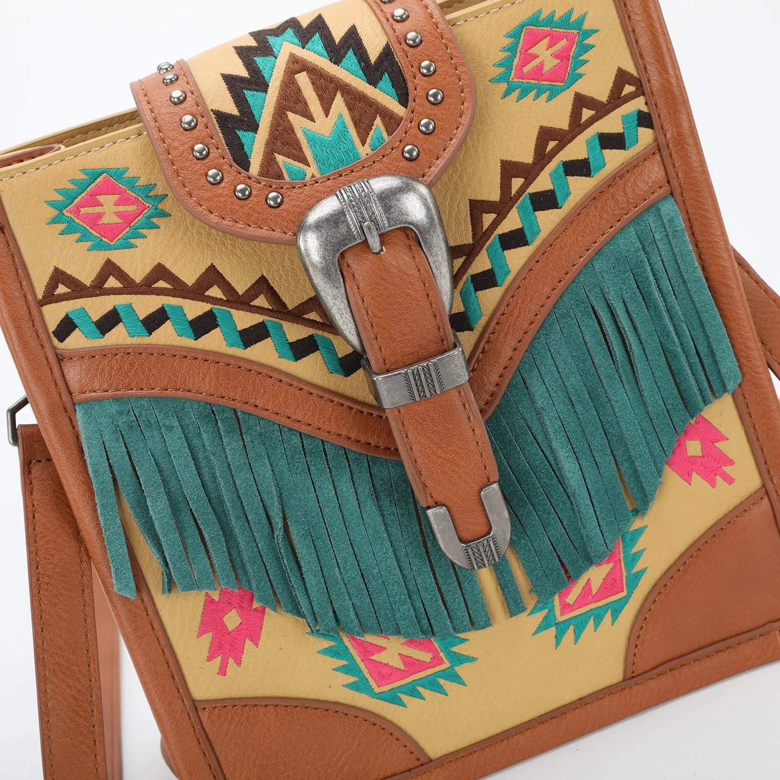 MW1294-9361  Montana West Buckle Collection Crossbody Bag