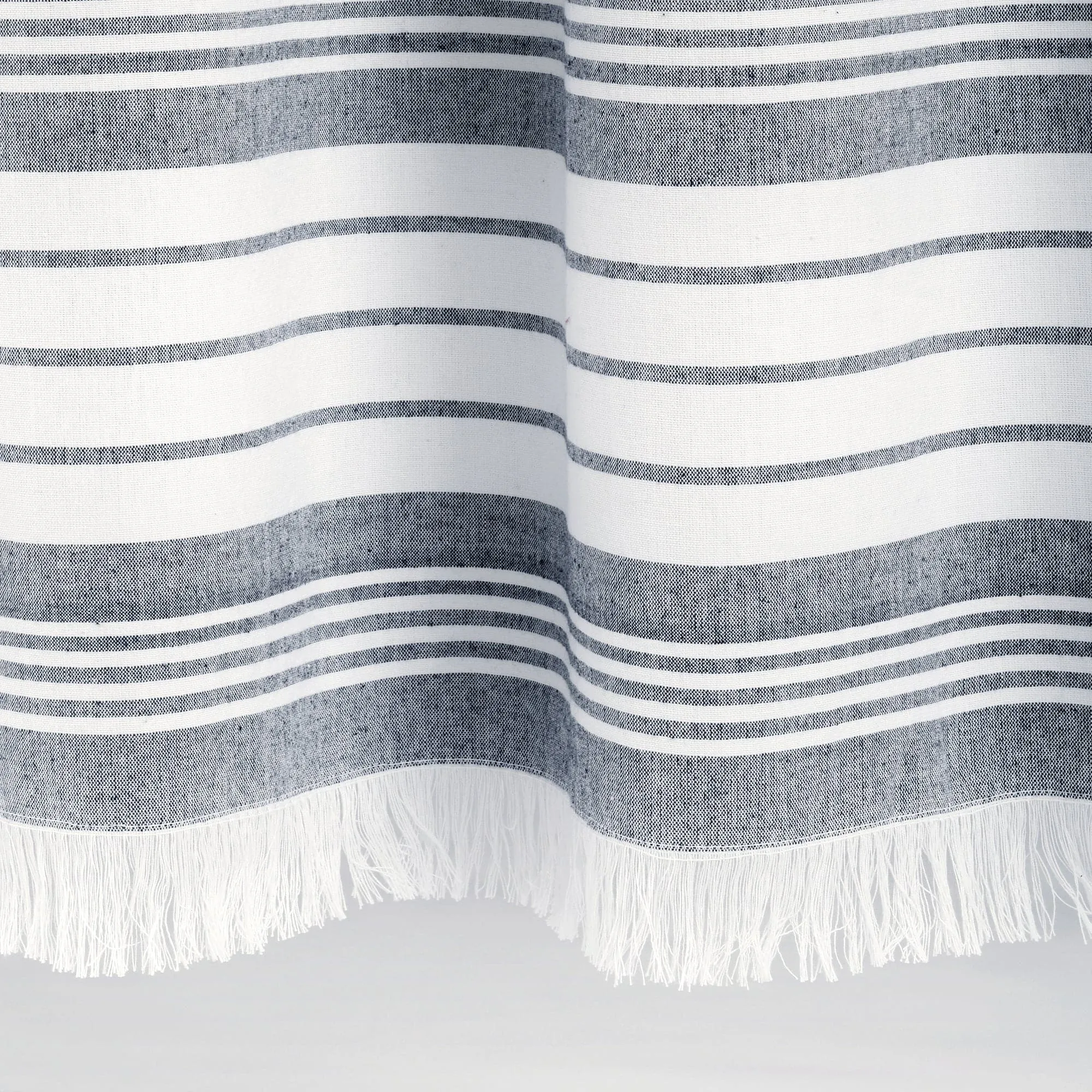 Nantucket Yarn Dyed Tassel Fringe Shower Curtain