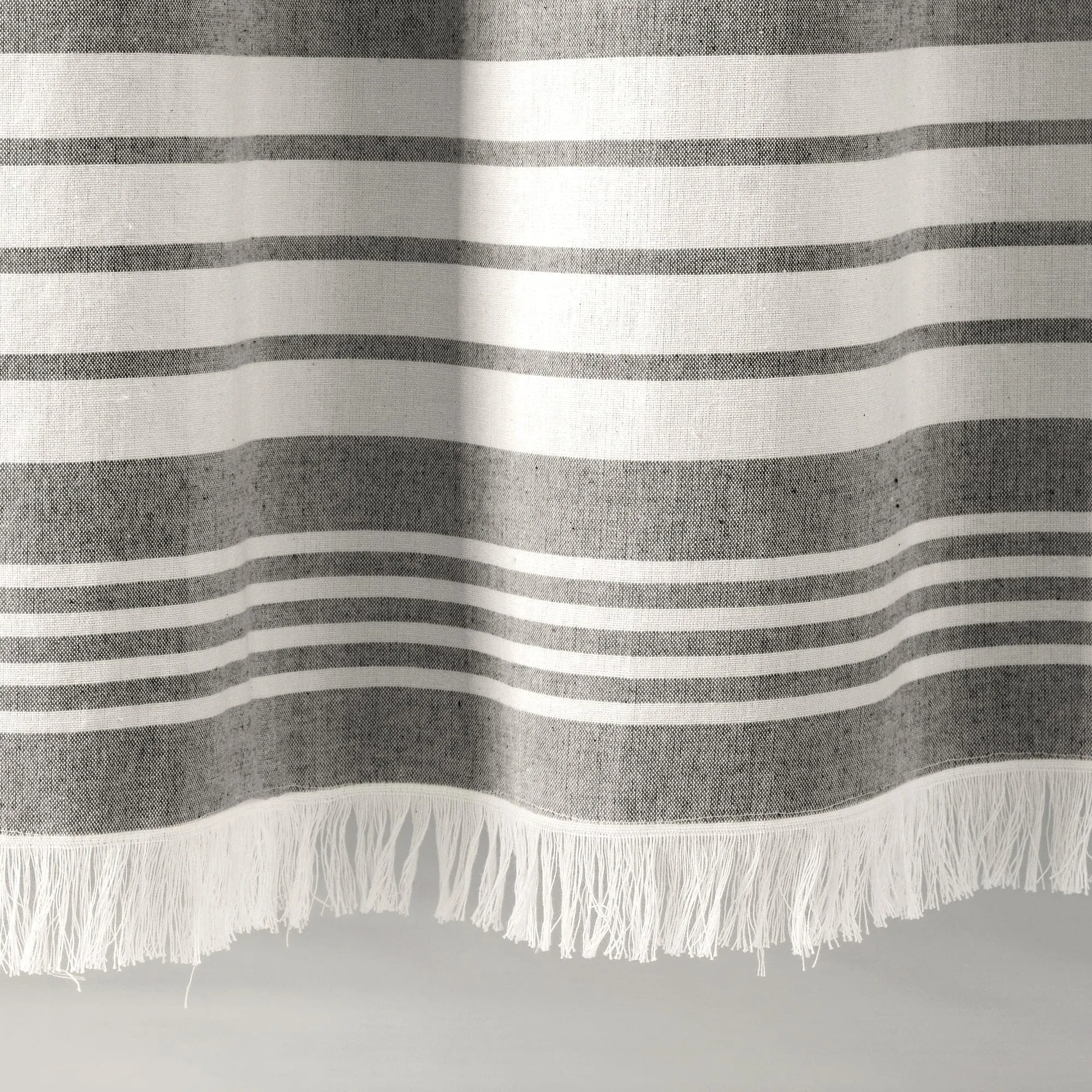 Nantucket Yarn Dyed Tassel Fringe Shower Curtain