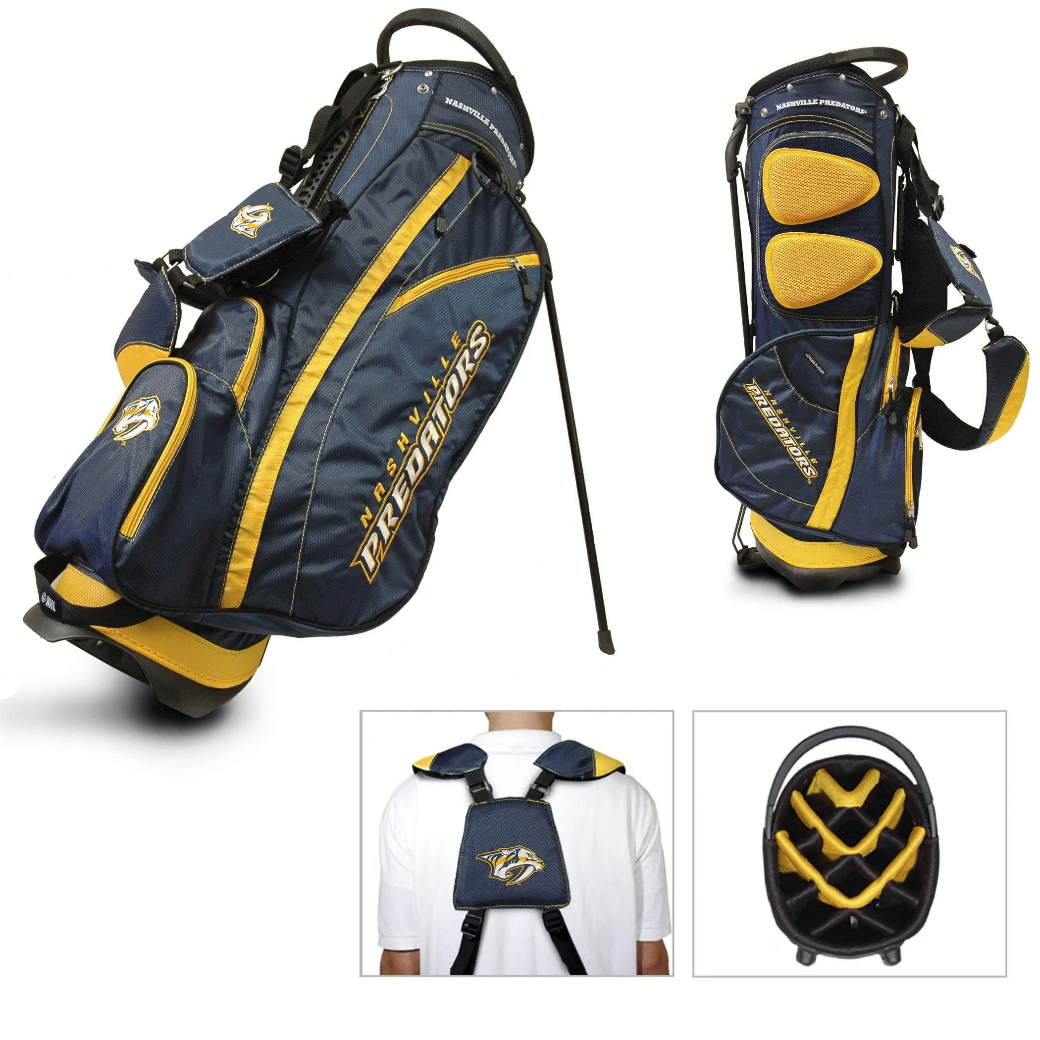 Nashville Predators Team Golf Fairway Lightweight 14-Way Top Golf Club Stand Bag