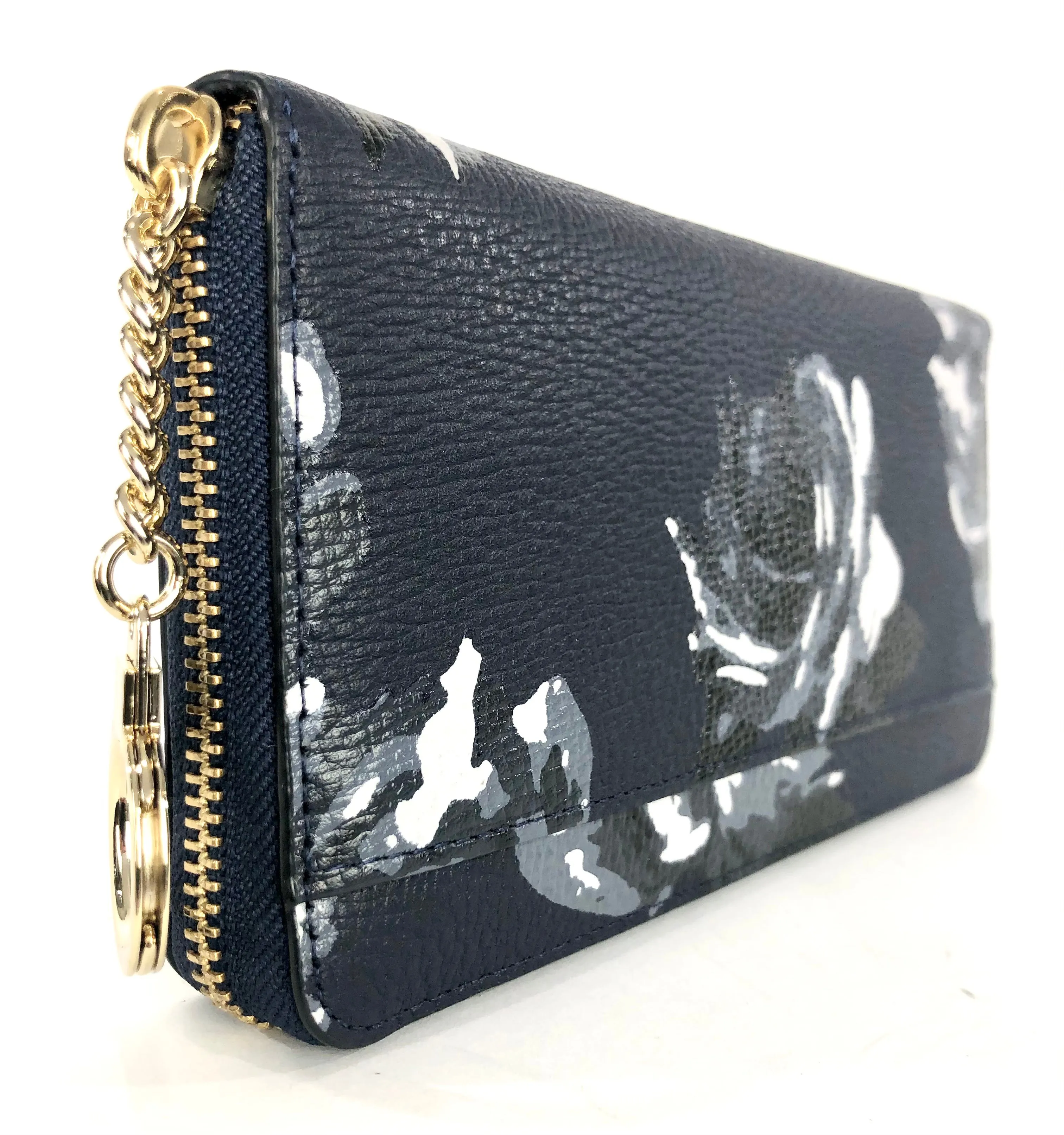 Navy Briar Lane Night Rose Neda Continental Zip Around Wallet