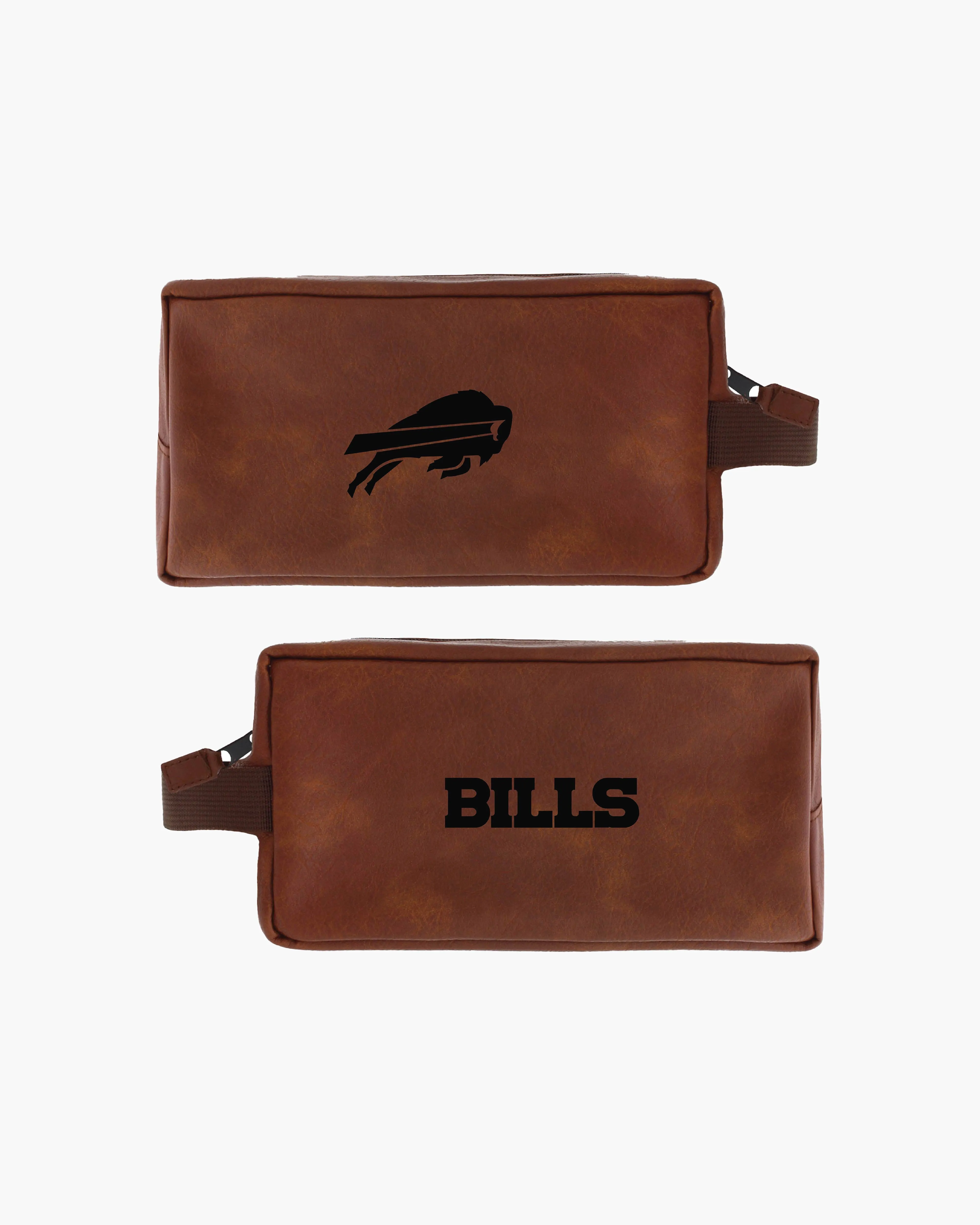 NFL Faux Leather Toiletry Travel Lightweight Bag with Handle