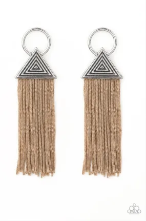 Oh My GIZA Brown Post Earrings  - Paparazzi Accessories