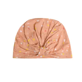 Orange Terazzo Organic Turban Hat