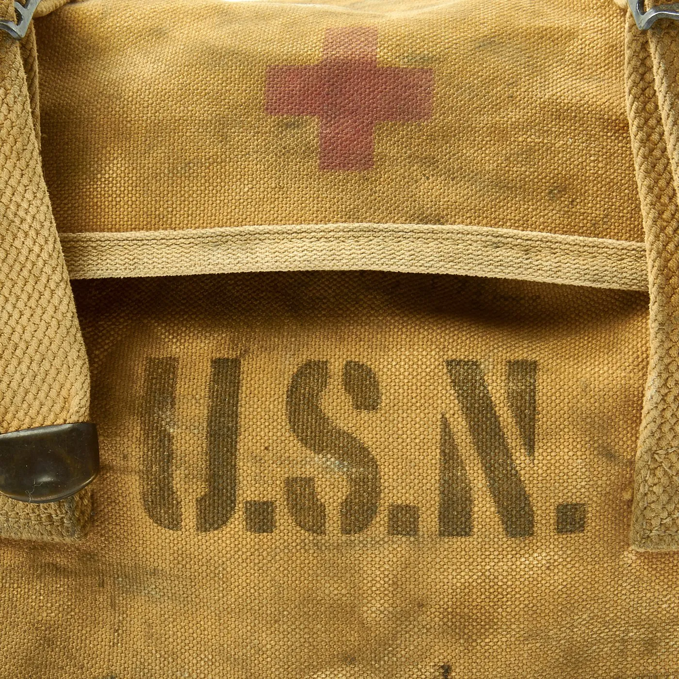 Original U.S. WWII U. S. Navy First Aid Medical Corpsman Medical Kit with Supplies and Shoulder Bag