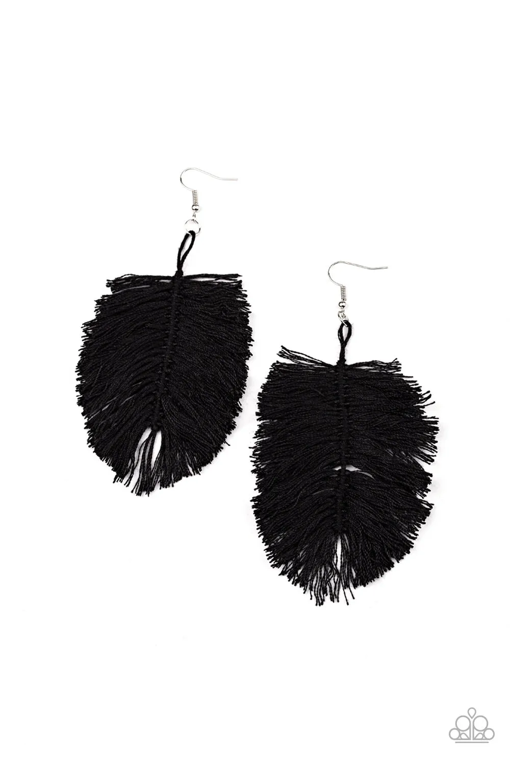 Paparazzi Hanging by a Thread Earrings Black