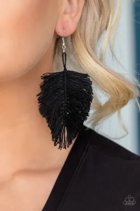 Paparazzi Hanging by a Thread Earrings Black