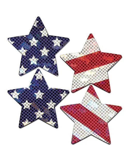 Pastease Premium Petites Glittering Stars & Stripes  - Red-white-blue O-s