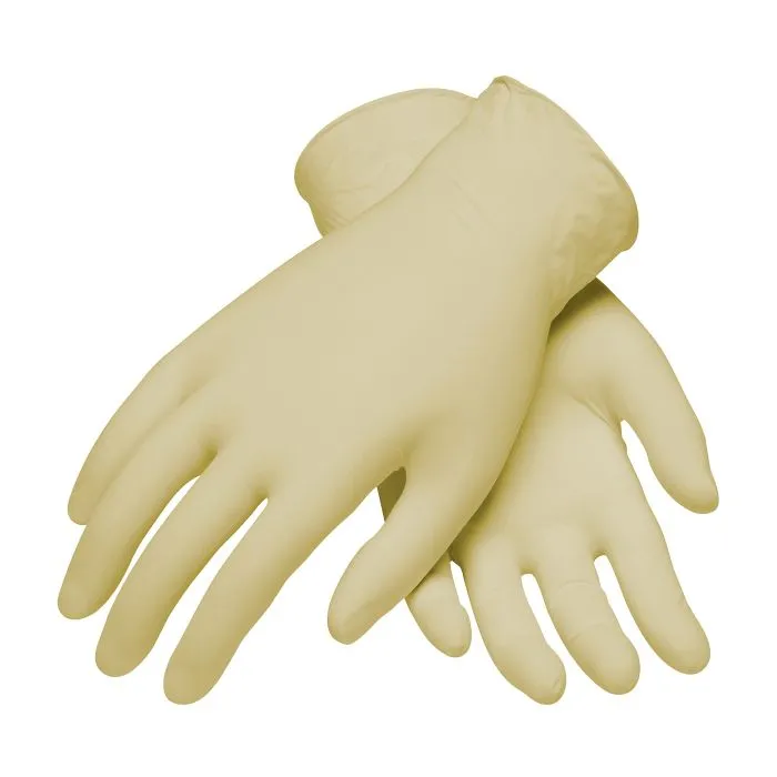 PIP CleanTeam 100-322400-M Single Use Class 100 Cleanroom Latex Glove with Fully Textured Grip - 9.5", Natural, Medium, Case of 10 Bags