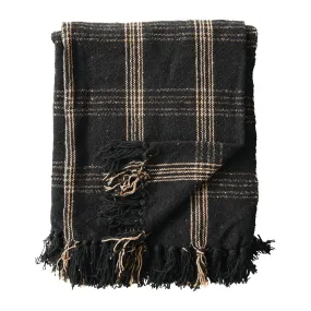 Plaid Throw - Black