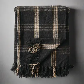 Plaid Throw - Black