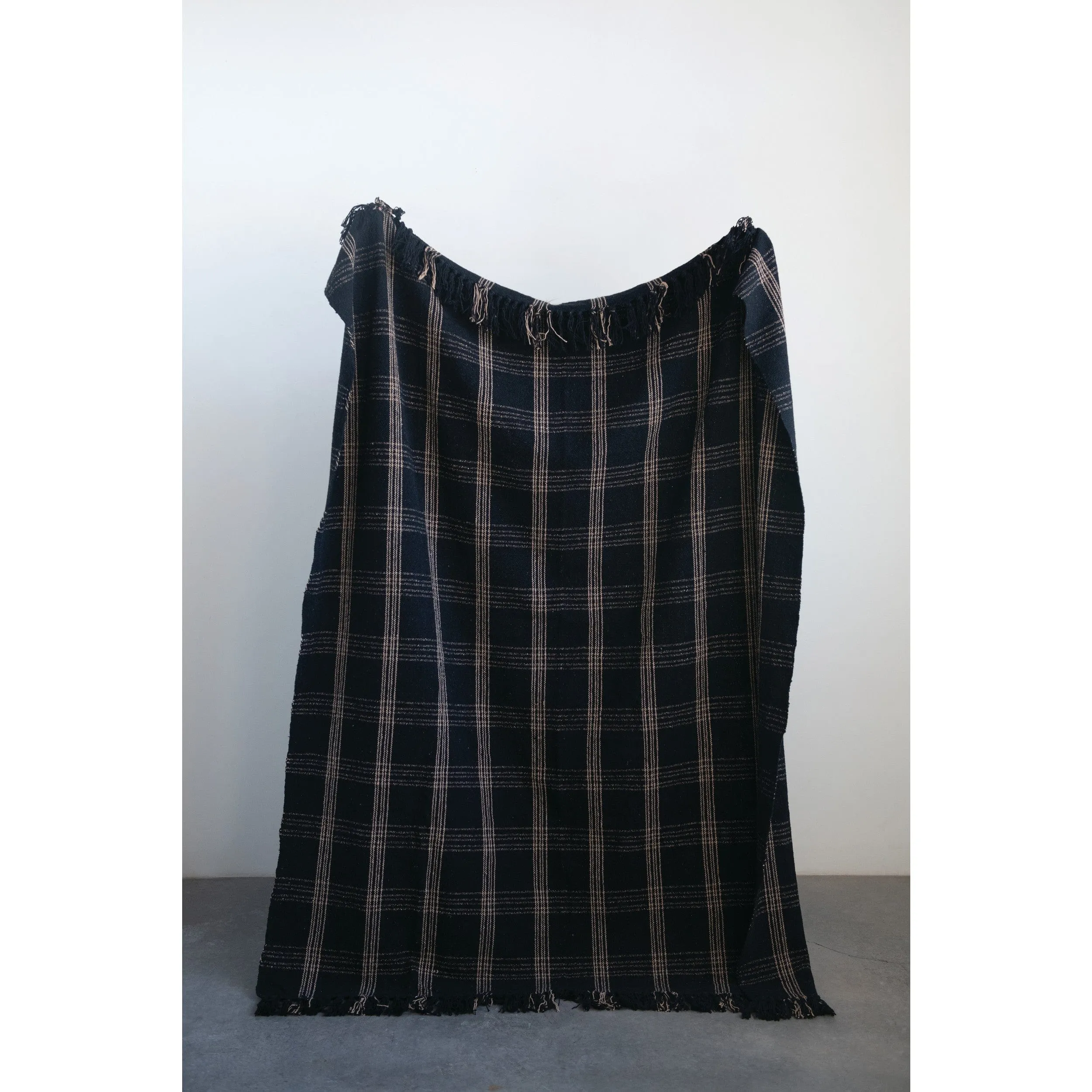 Plaid Throw - Black