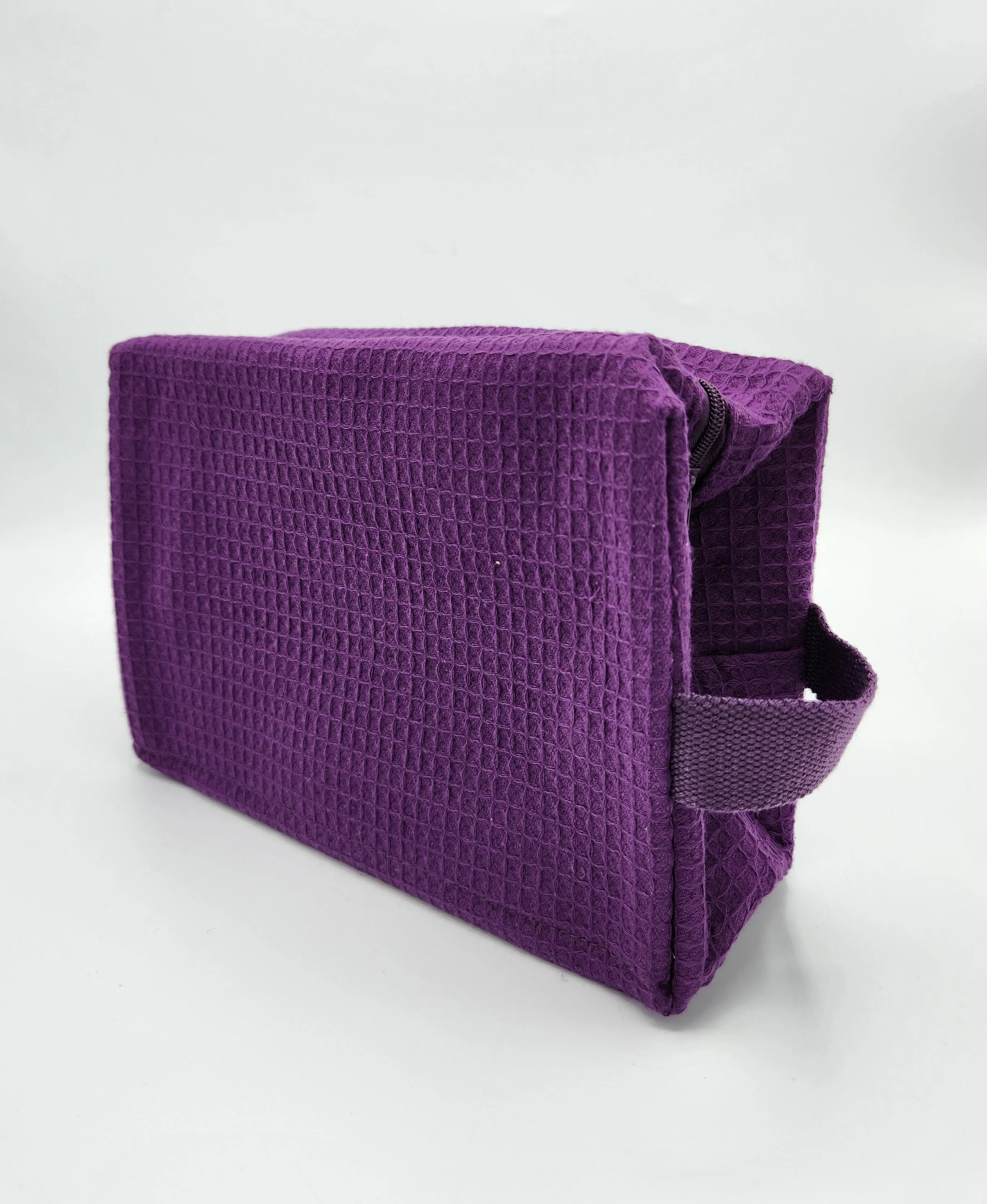 Plum Waffle Toiletry Bag