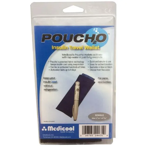 Poucho Diabetic Wallet Single Pen Black Bag 1 PC