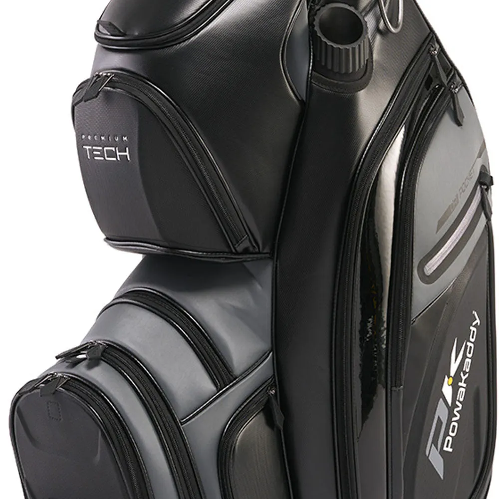 PowaKaddy Premium-Tech Cart Bag - Black/Gun Metal/Grey