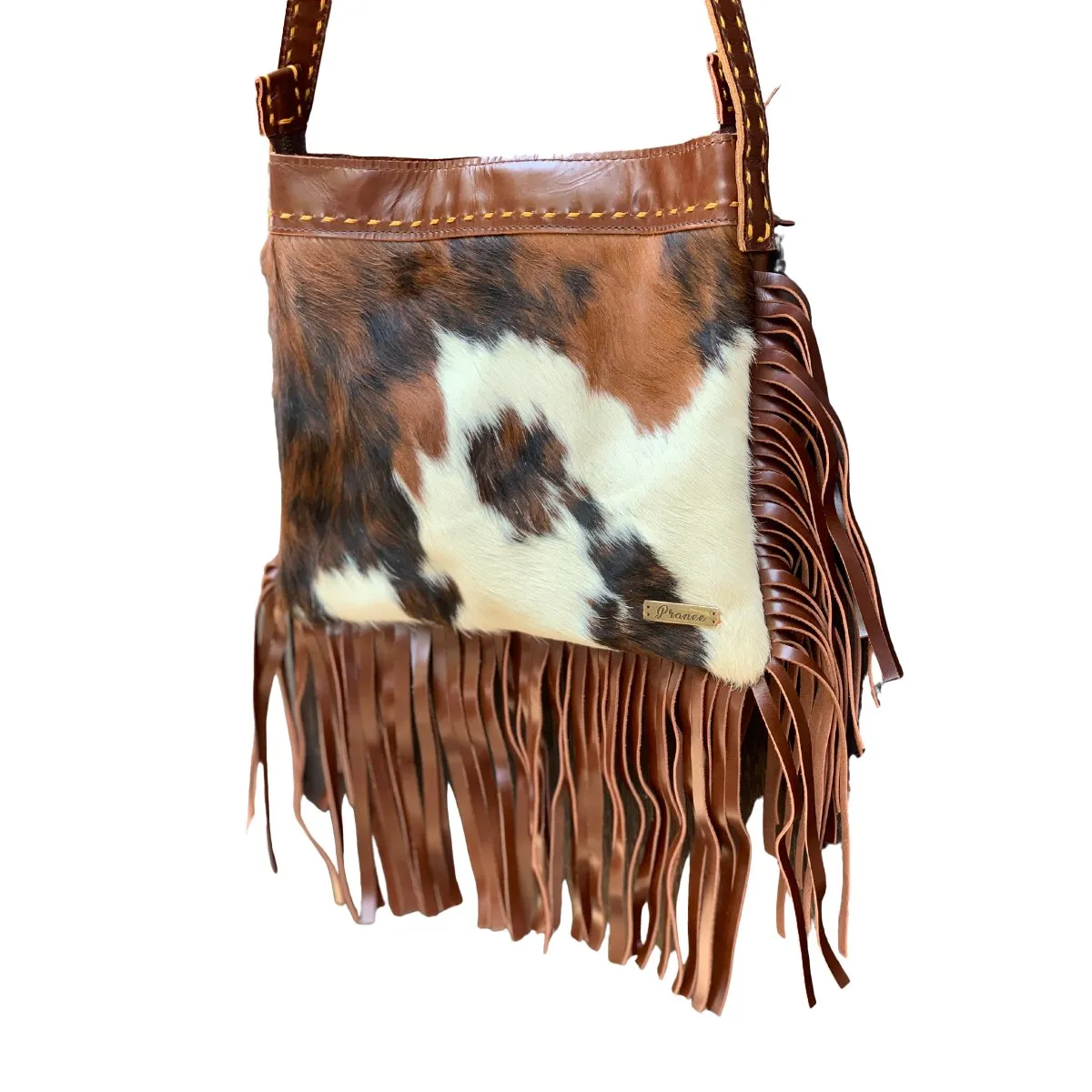 Pranee Leather Artisan Bag, Cheyenne Savannah Bag, Brown